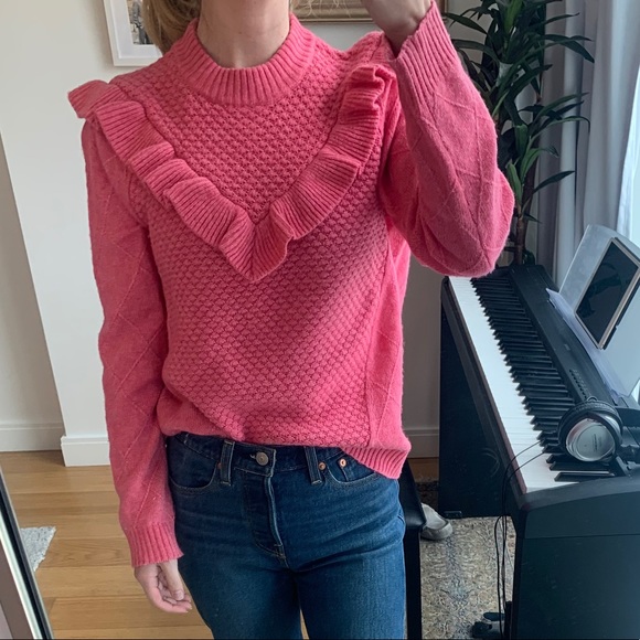 Needle & Thread Pink Ruffle Sweater - Picture 4 of 5